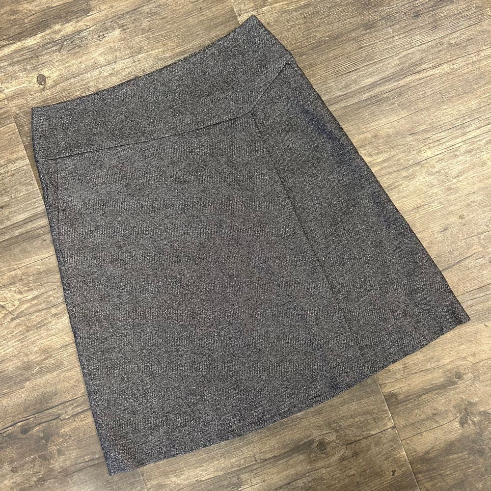 Talbots Petites‎ Wool Skirt Women Size 8P Zipper Gray (305)